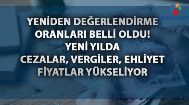 2021 Yılı Zam Vergi Harç ve Cezalar Arttı