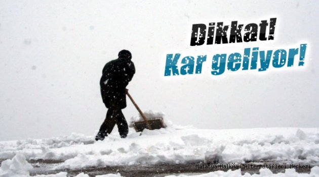 Malatya Hafta Sonu Kar Geliyor
