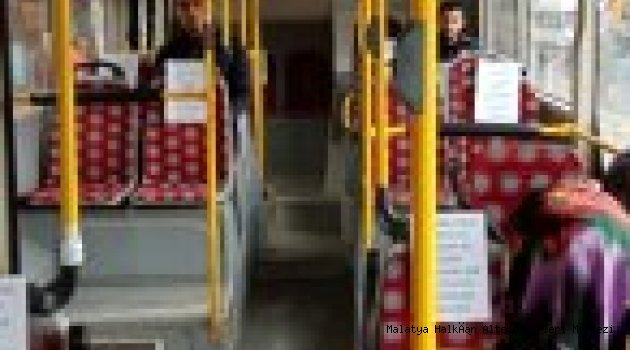 Malatya'da otobüslerde "sosyal mesafe" düzenlemesi