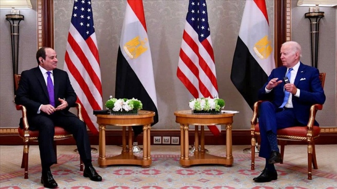 Mısır Cumhurbaşkanı Sisi ile ABD Başkanı Biden "stratejik ortaklığı" görüştü