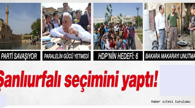 Şanlıurfa’da AKP ve HDP Kıran Kırana: Seçmenler Kararsız