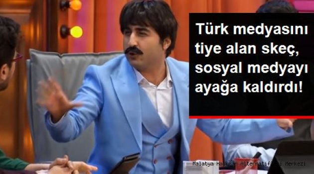 Türk Medyasını Tiye Alan Skeç, Sosyal Medyayı Ayağa Kaldırdı!