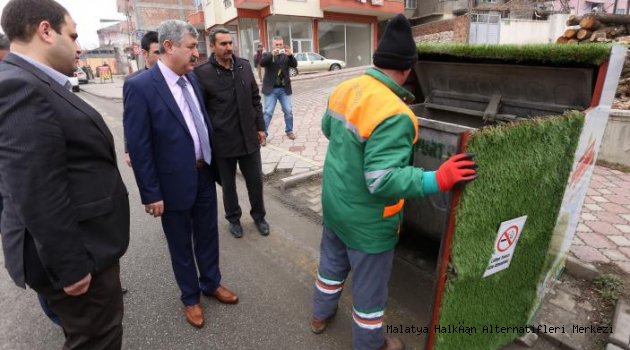 Yeşilyurt Belediyesi Çöp Konteynırlarına, Kent Estetiğine Uygun “Kafes Uygulaması” Yapıyor
