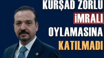 AKP'ye geçen Kürşad Zorlu 'İmralı' oylamasına katılmadı