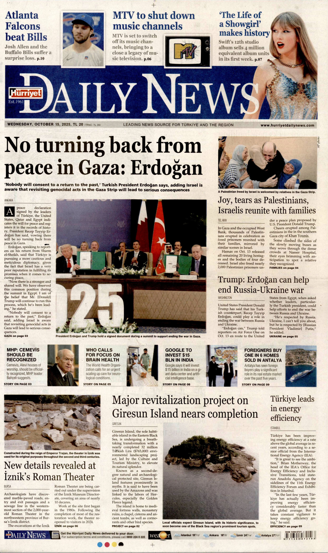 HÜRRİYET DAİLY NEWS Gazete Manşeti
