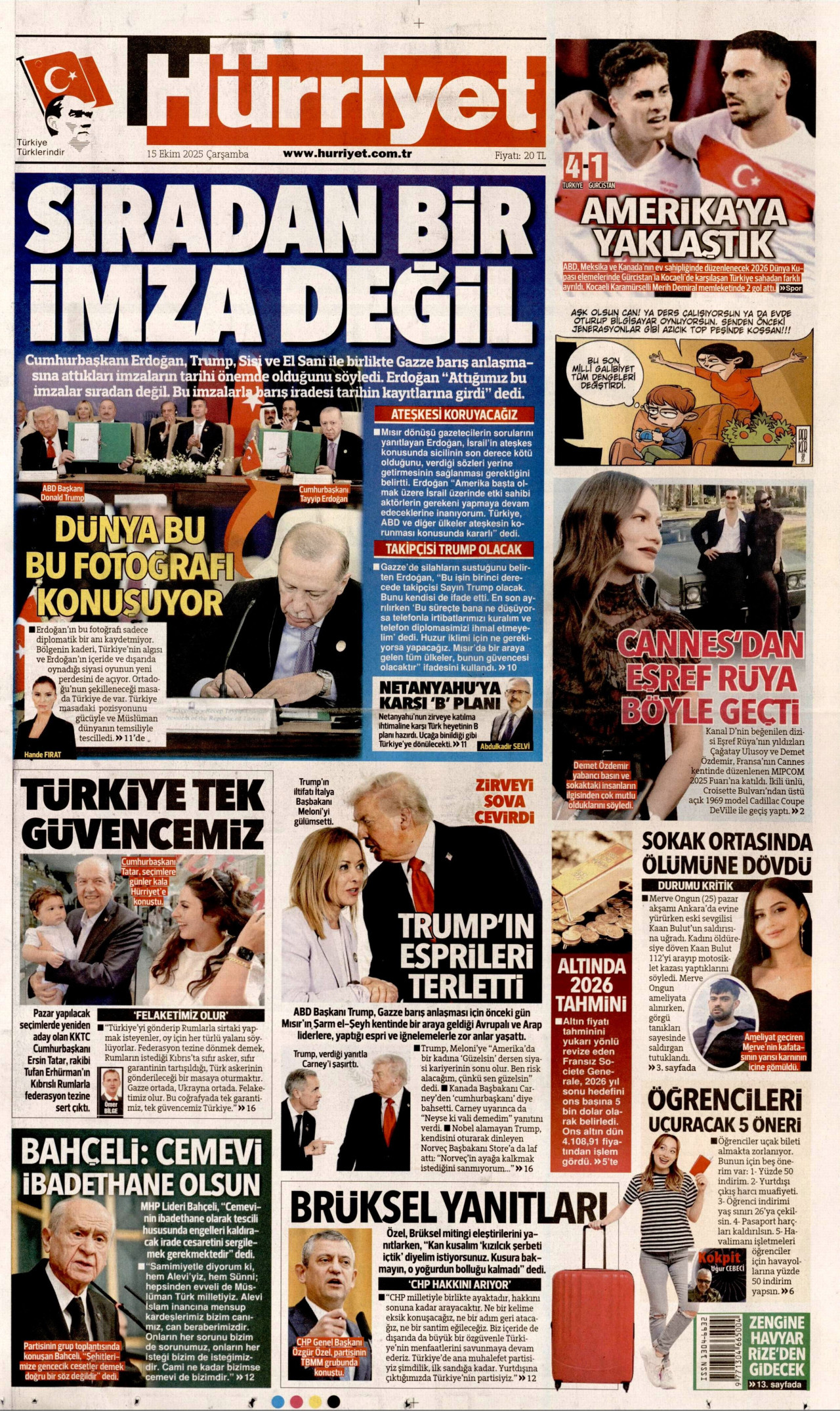 HÜRRİYET Gazete Manşeti
