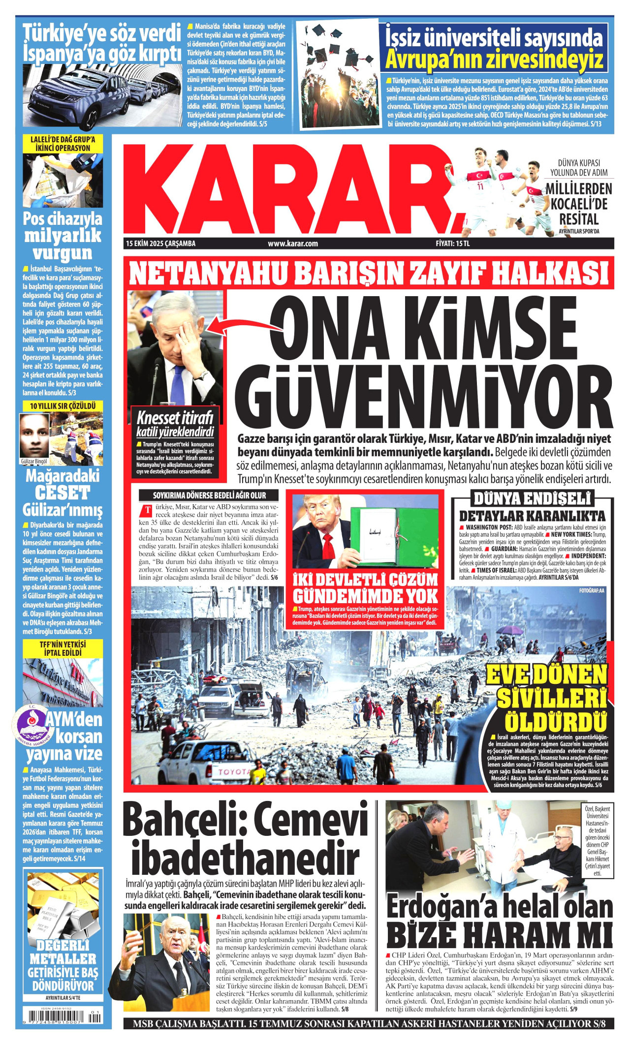 KARAR Gazete Manşeti