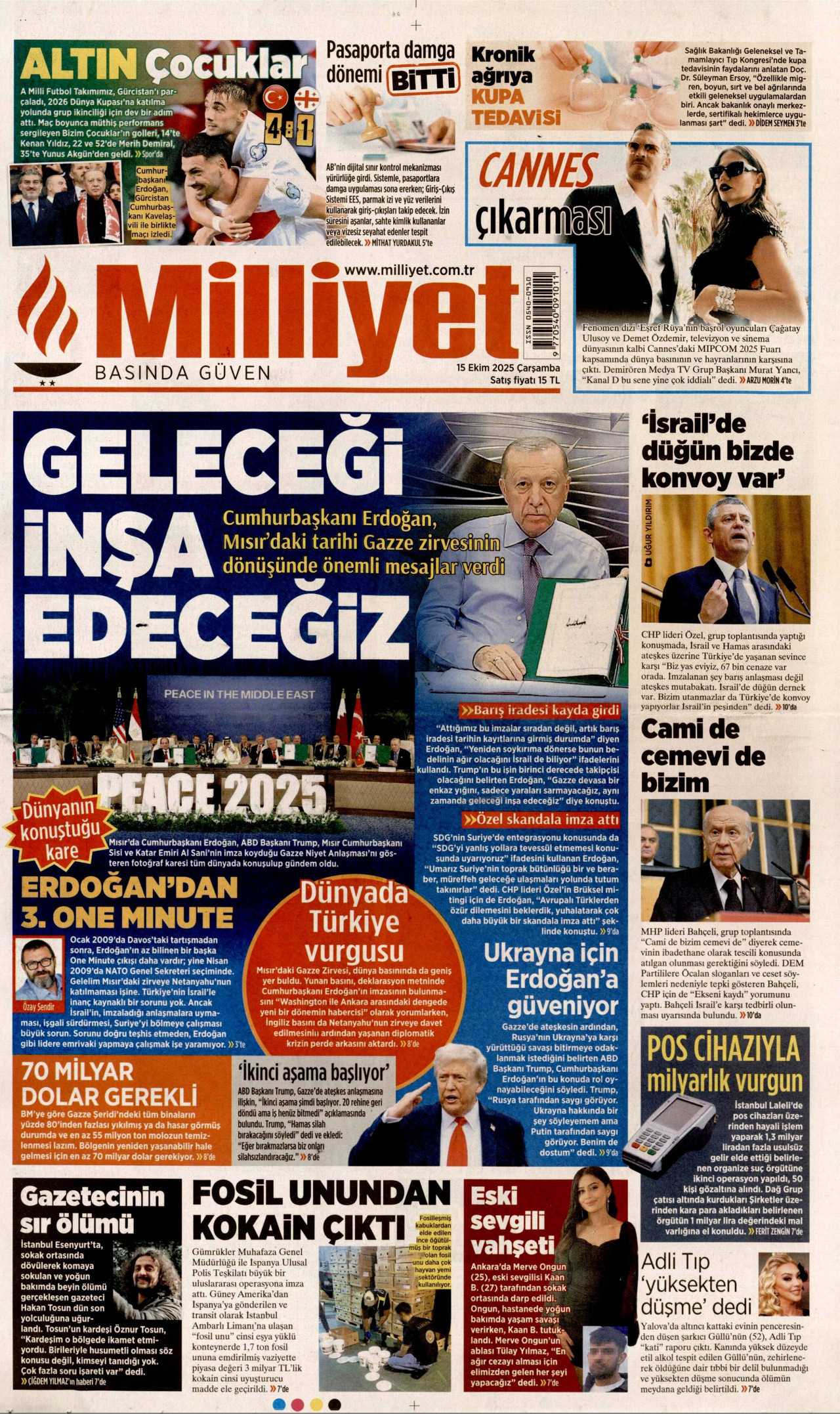 MİLLİYET Gazete Manşeti