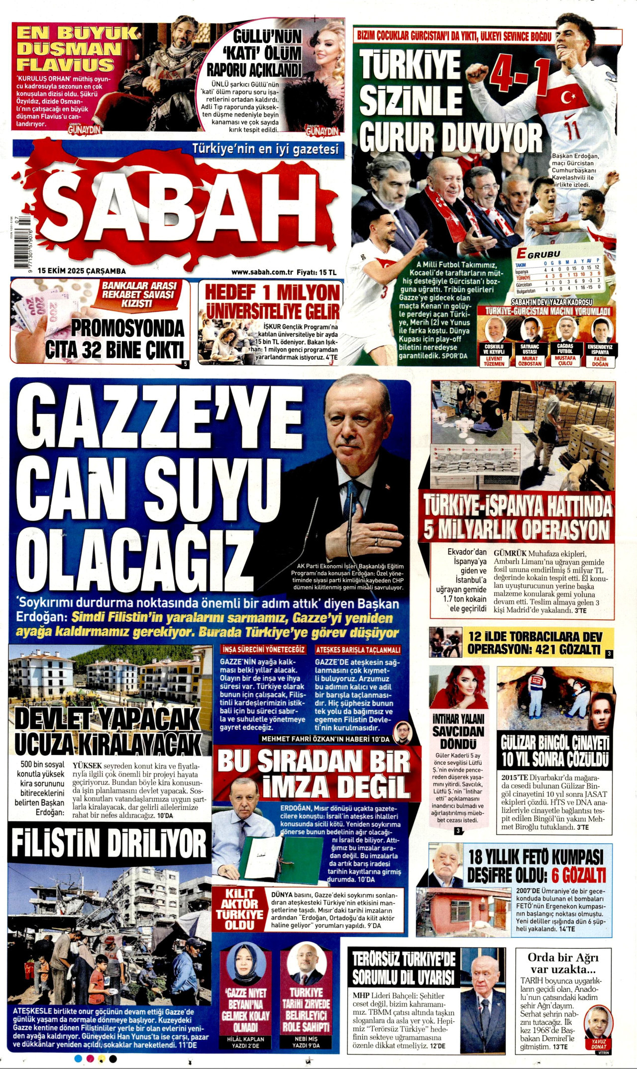 SABAH Gazete Manşeti