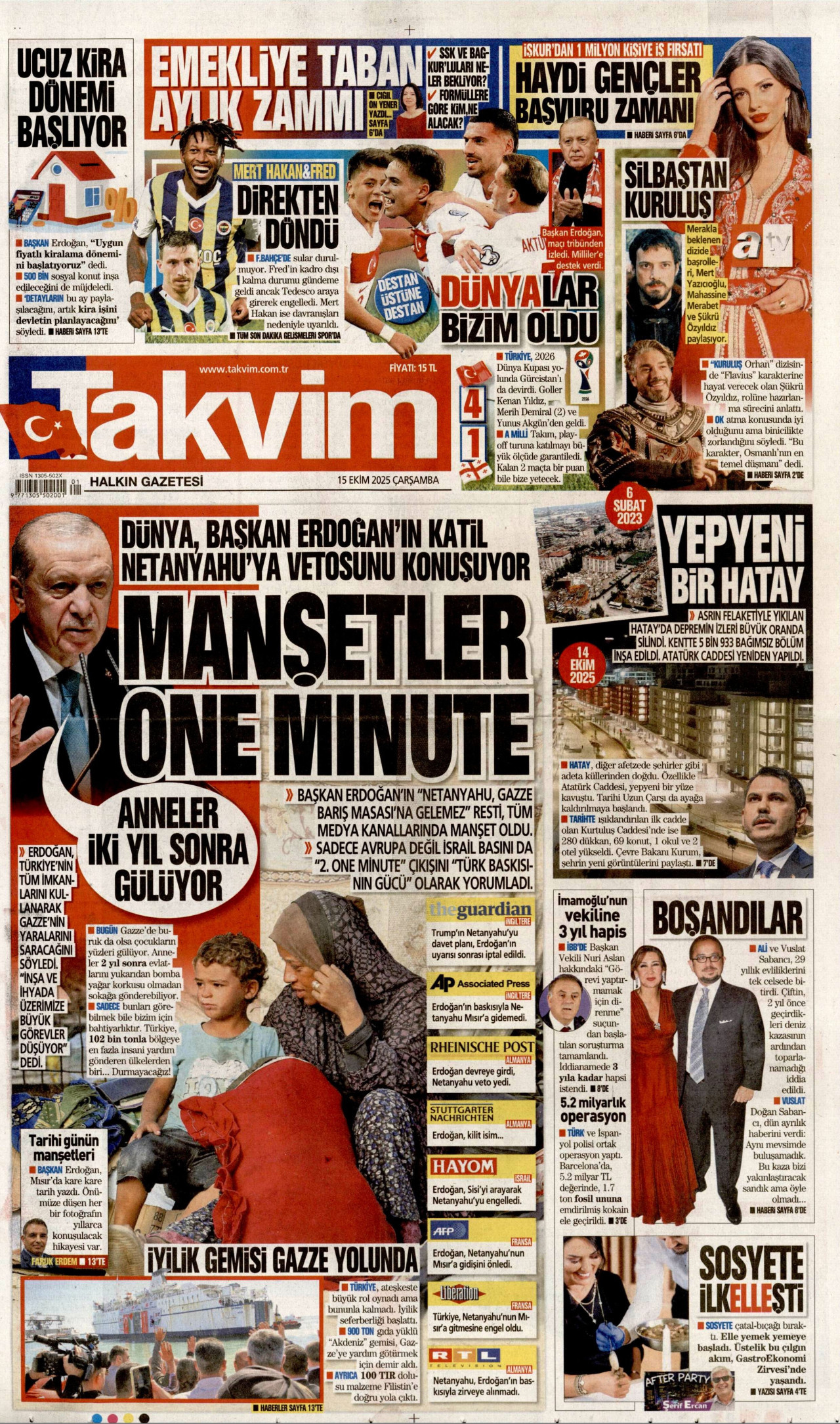 TAKVİM Gazete Manşeti